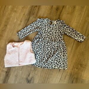🍃3/$30 Leopard Print Dress with Pink Vest